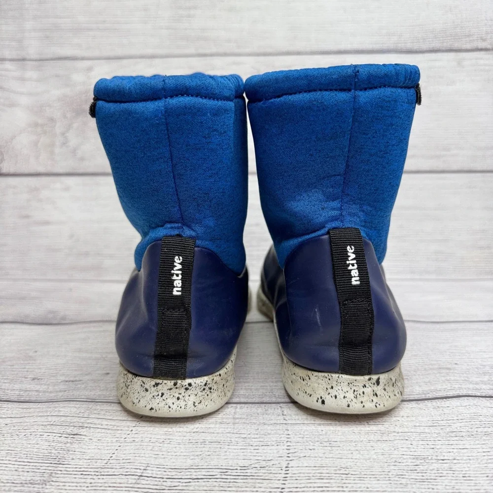 Native‎ Kids' J3/EUR 34 Pull-On Boots - Blue & White Speckled Sole